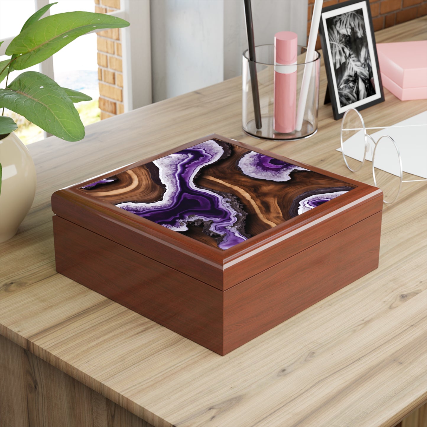 Unique Jewelry Box Trinket Box Bedroom Dresser Decor Vanity Gift Box - 3 colors to choose from