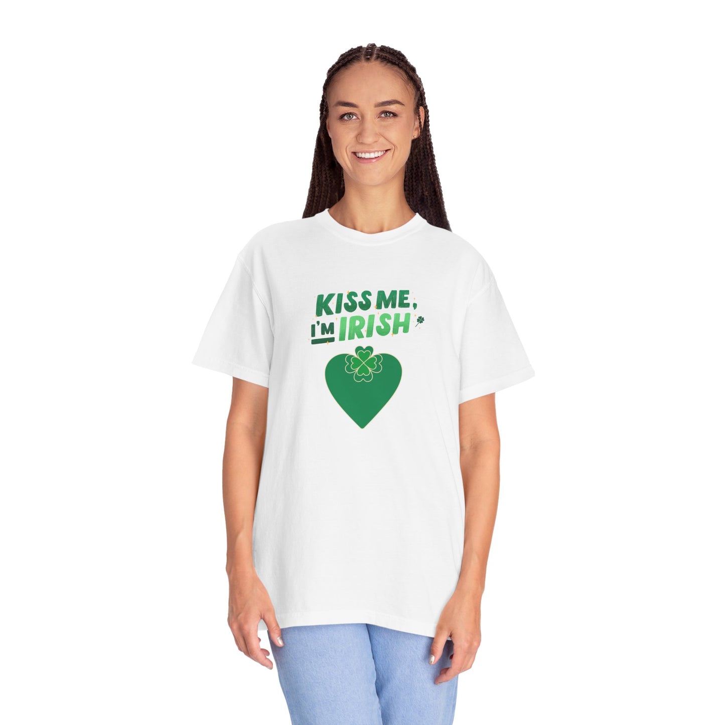 St. Patrick's Day T-Shirt Unisex Comfort Colors Relaxed Fit Garment-Dyed Tee 4 Leaf Clover Shirt Irish Themed Gift