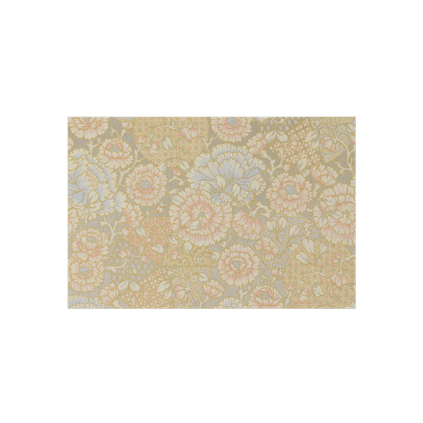 Floral Chenille Outdoor Rug with No-Skid Backing Cozy Outdoor Carpet Patio Decor Gazebo Beachy Rug Pool Area Decor Outdoor Kitchen Carpet