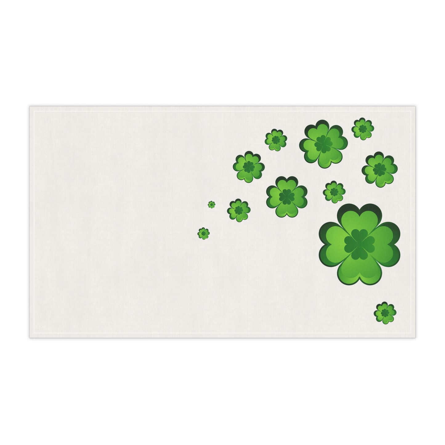 4-Leaf Clover Kitchen Tea Towel Pastel Dish Towel Durable Hand Towel Gift for Her Whimsical Home Decor Decorative Kitchen Cotton Twill