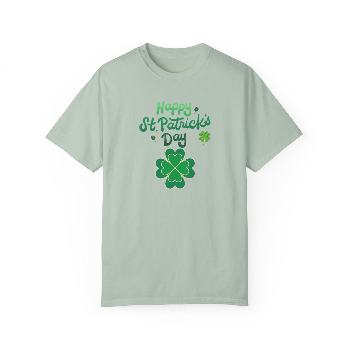 St. Patrick's Day T-Shirt Unisex Comfort Colors Relaxed Fit Garment-Dyed Tee 4 Leaf Clover Shirt Irish Themed Gift