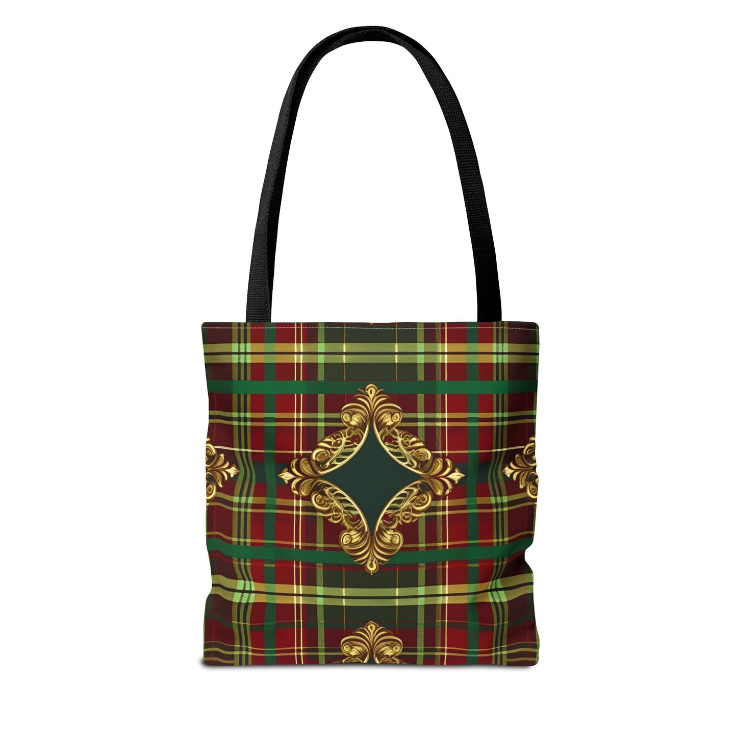 Christmas Tote Bag Holiday Cheer Gift Glam Winter Accessory Reusable Winter Plaid Tartan Shopping Bag Xmas Joy Gift Unisex Bag for Him Her