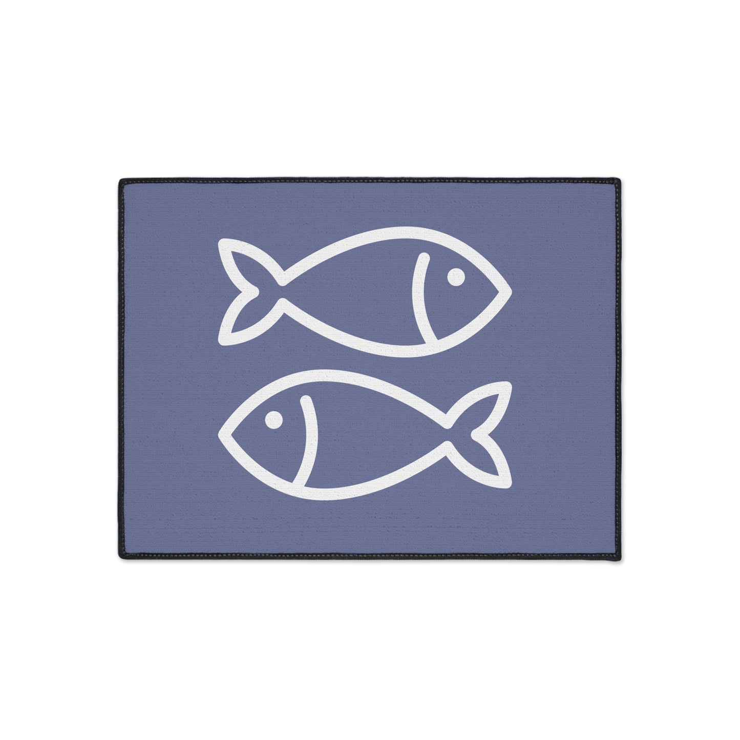 Decorative Heavy Duty Non-Slip Floor Mat Stylish Design Perfect for Entryway Kitchen Décor Grey Fish Design Rug Fishy Bathroom Mat