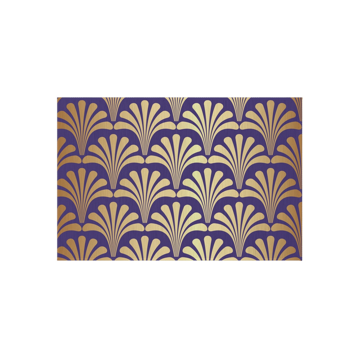 Chenille Outdoor Rug with No-Skid Backing Cozy Purple and Gold Outdoor Carpet Patio Decor Gazebo Rug Pool Area Decor Outdoor Kitchen Carpet
