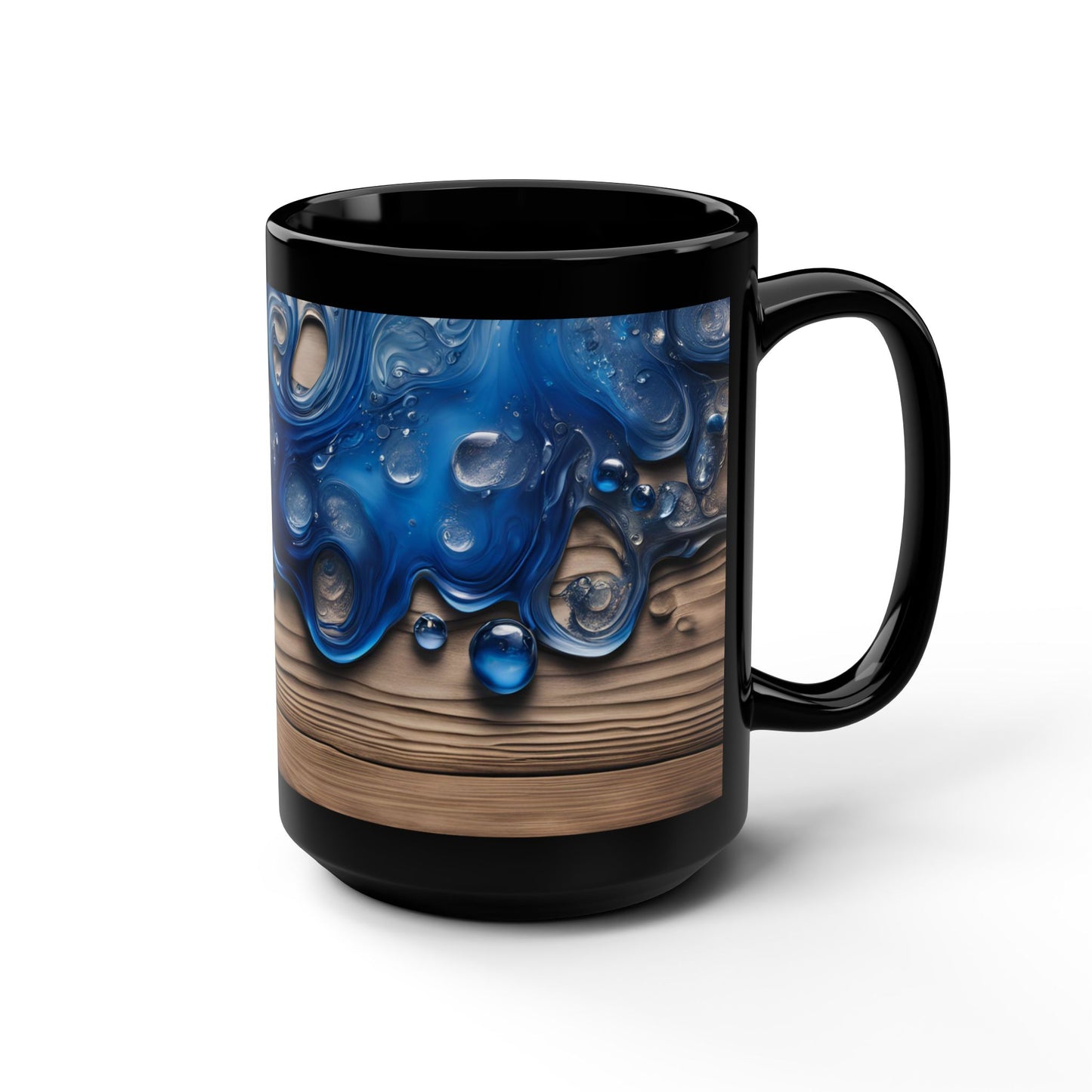 Ceramic Coffee Mug Wood-Inspired Image Nature Lover Ceramic Teacup Gardener Gift Colorful Unique Wave-look 15oz Ceramic Mug