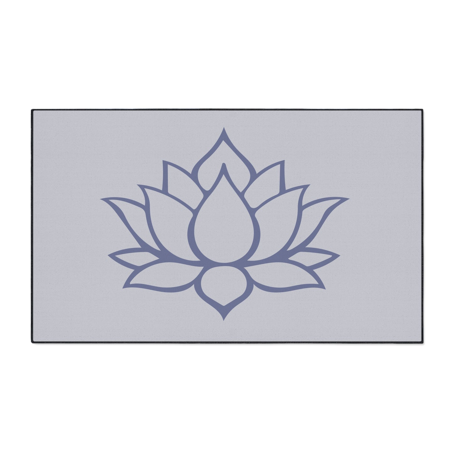 Decorative Heavy Duty Non-Slip Floor Mat Stylish Design Perfect for Entryway Kitchen Décor Grey Lotus Blossom Floral Design Rug Bathroom Mat