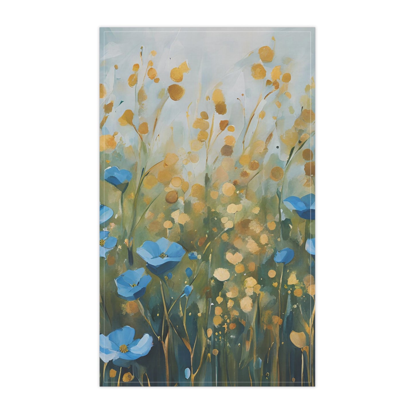 Floral Kitchen Tea Towel Pastel Dish Towel Durable Hand Towel Gift for Flower Lover Whimsical Home Decor Decorative Kitchen Cotton Twill