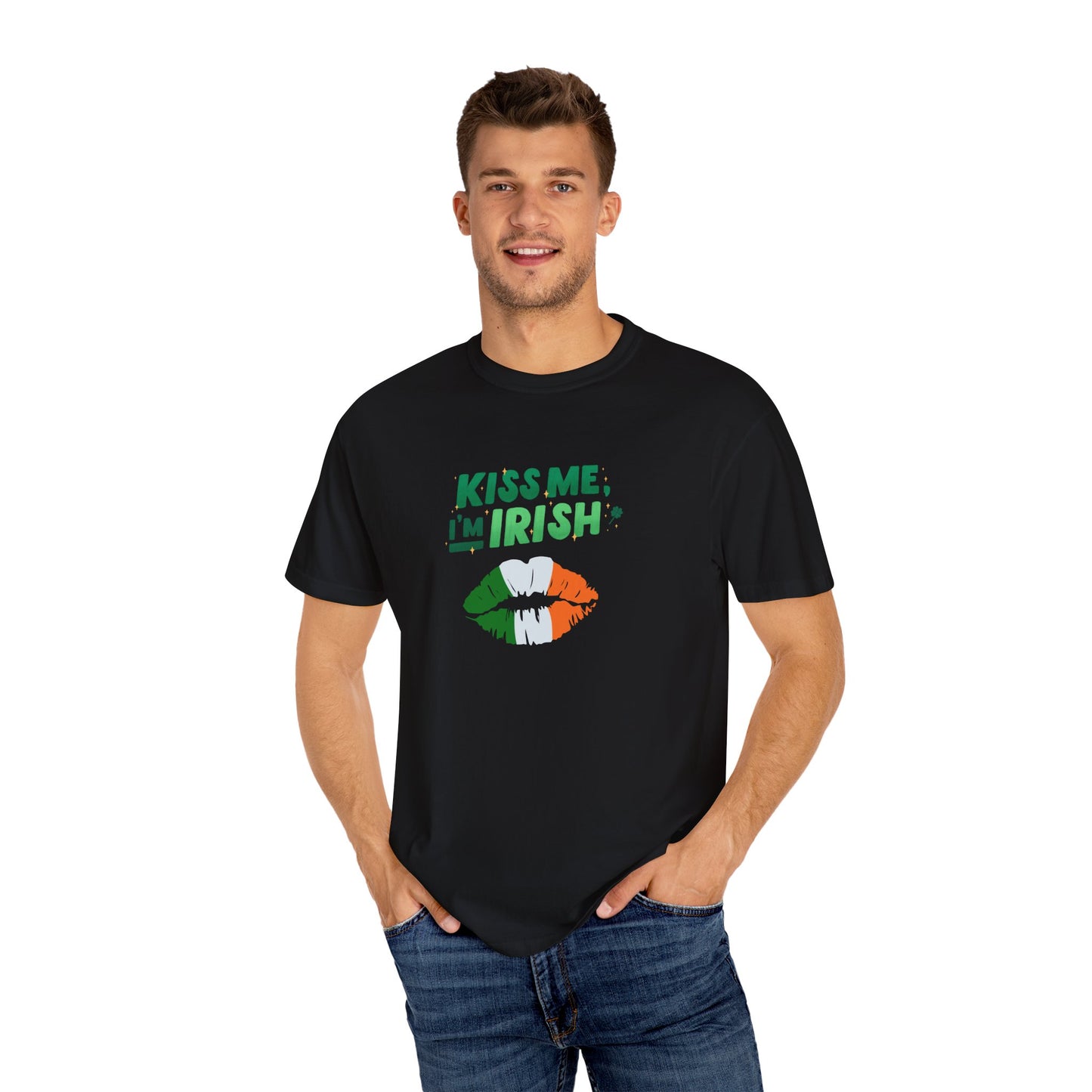 St. Patrick's Day T-Shirt Unisex Comfort Colors Relaxed Fit Garment-Dyed Tee 4 Leaf Clover Shirt Irish Themed Gift