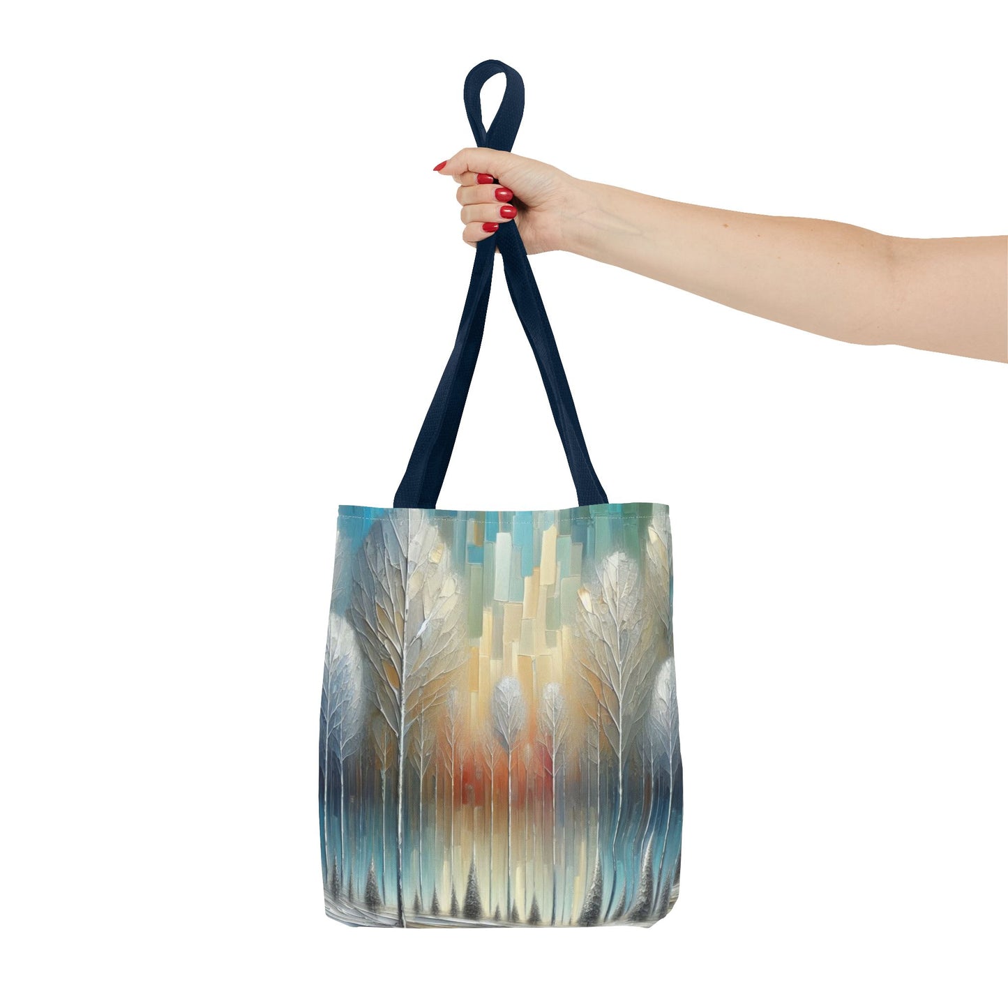 Modern Art Christmas Tote Bag Holiday Cheer Gift Glam Winter Accessory Reusable Winter Tree Shopping Bag Xmas Joy Unisex Bag for Him Her