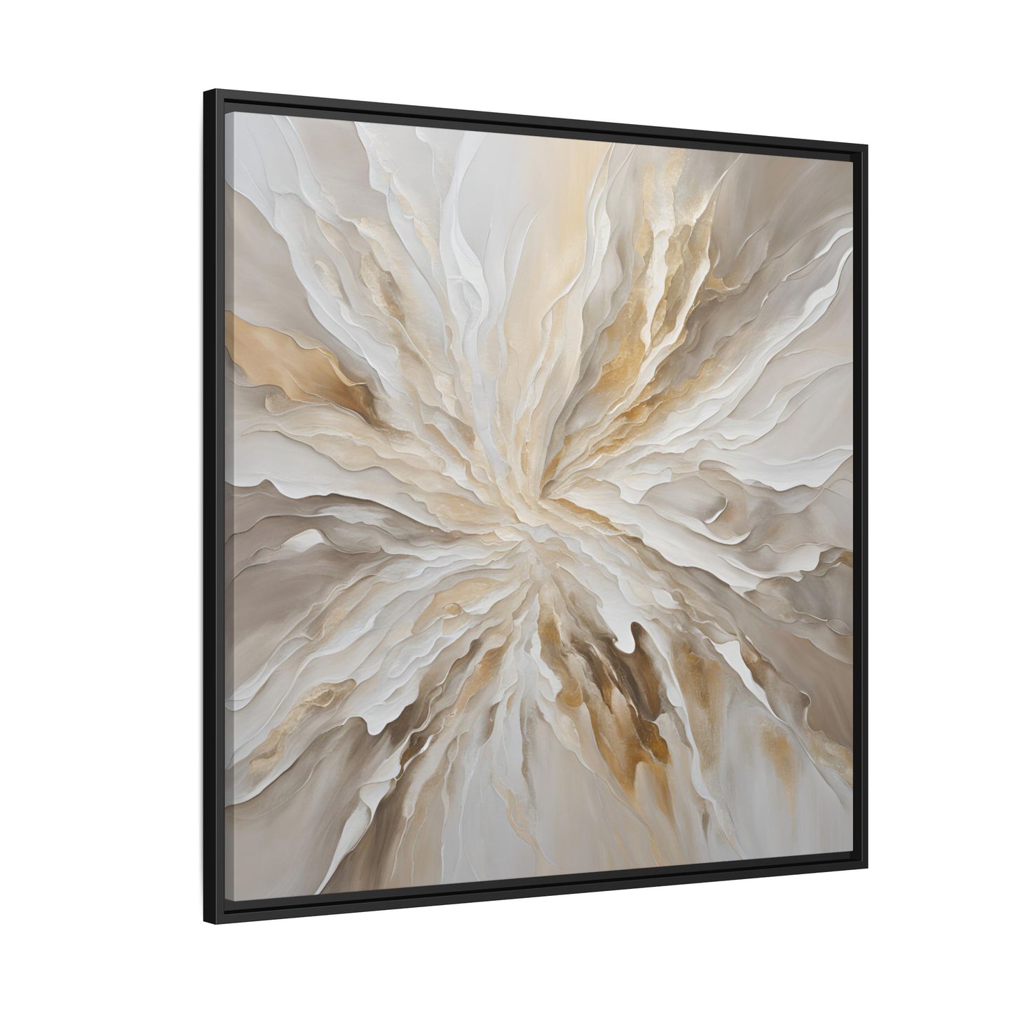 Modern Abstract Floral Design Unique Framed Canvas Wall Art Starburst Gift Nature Lover Gift Garden Lover Gift 3 frame colors