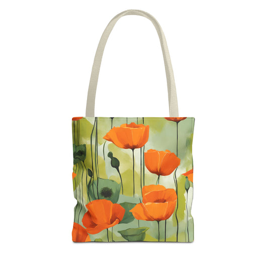 Floral Design Field of Flowers Tote Floral Grocery Wildflower Shopping Bag Cottage Core Gift Bag Boho Bag Poppy Tote Mom Gift