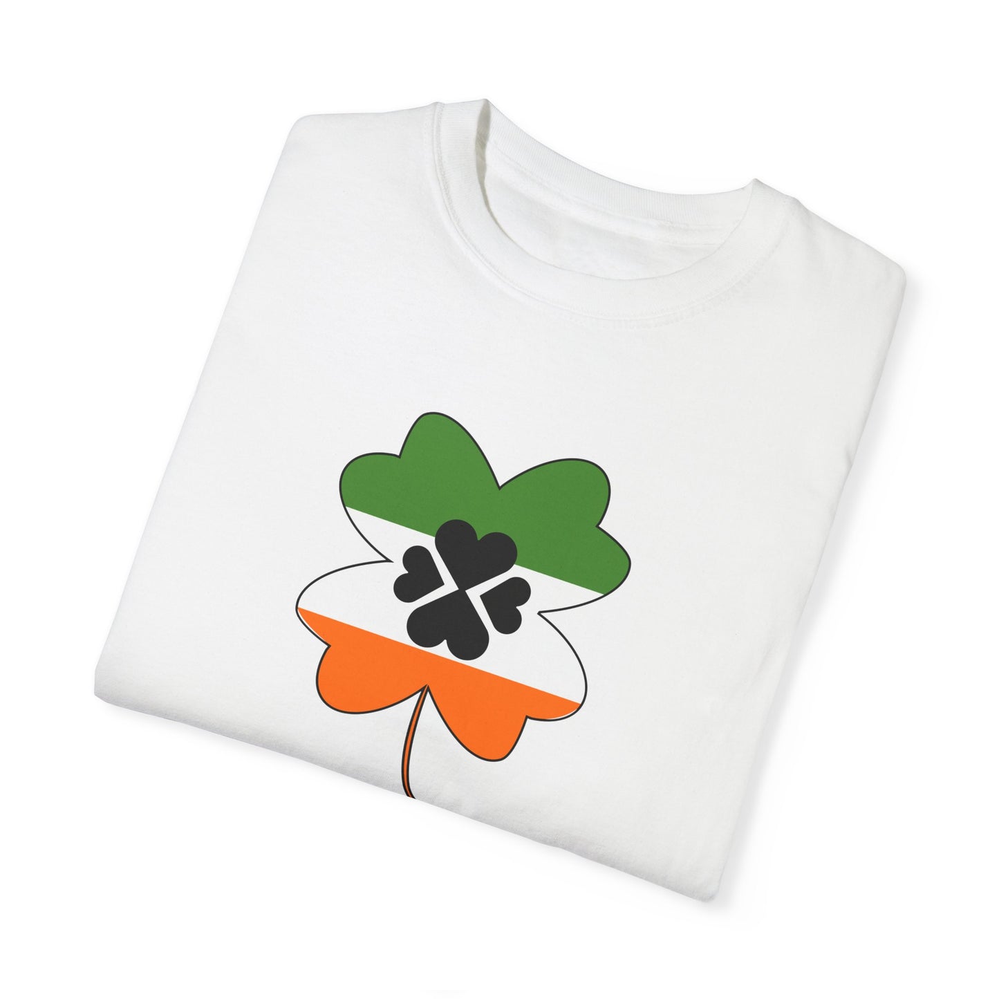 St. Patrick's Day T-Shirt Unisex Comfort Colors Relaxed Fit Garment-Dyed Tee 4 Leaf Clover Shirt Irish Themed Gift