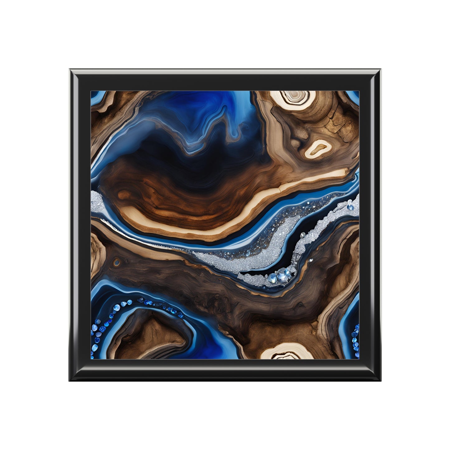 Unique Art Print Design Jewelry Box Trinket Box Bedroom Dresser Decor Vanity Gift Box - 3 colors to choose from
