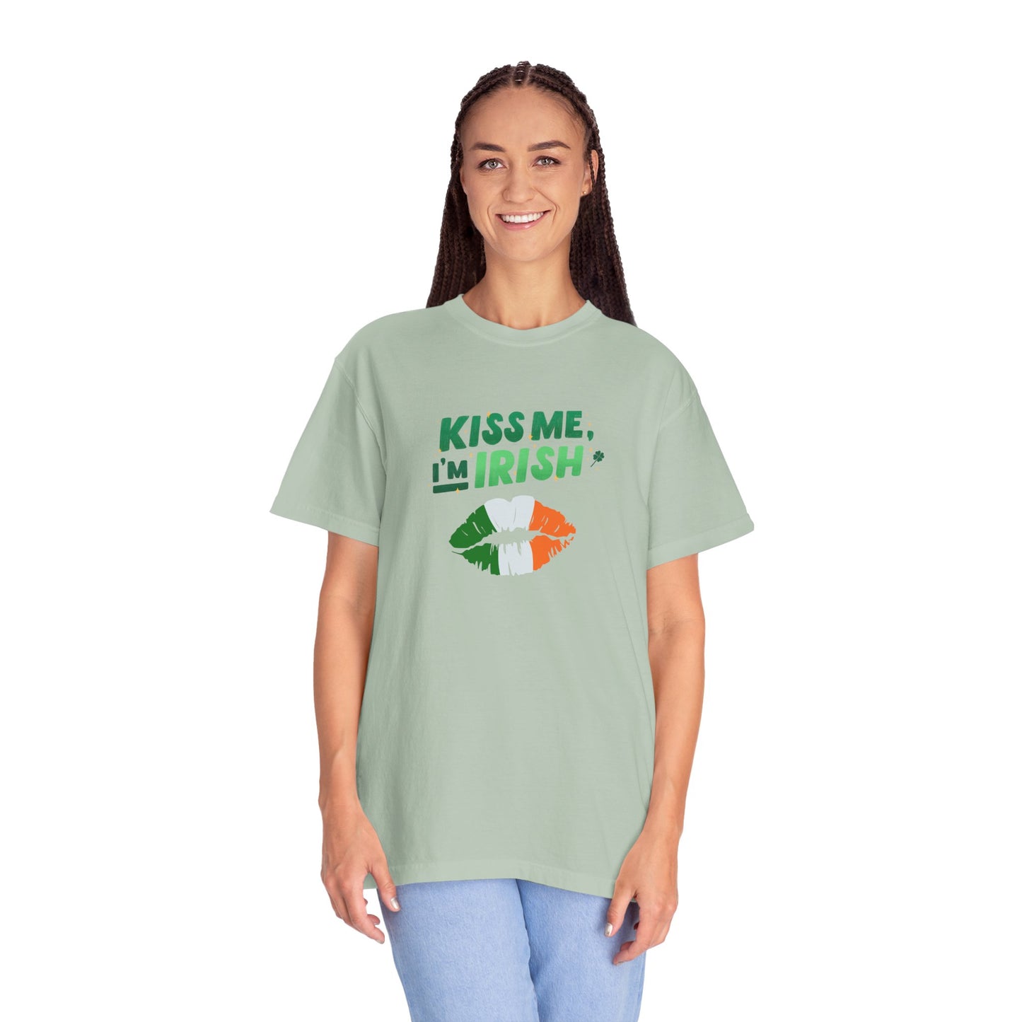 St. Patrick's Day T-Shirt Unisex Comfort Colors Relaxed Fit Garment-Dyed Tee 4 Leaf Clover Shirt Irish Themed Gift