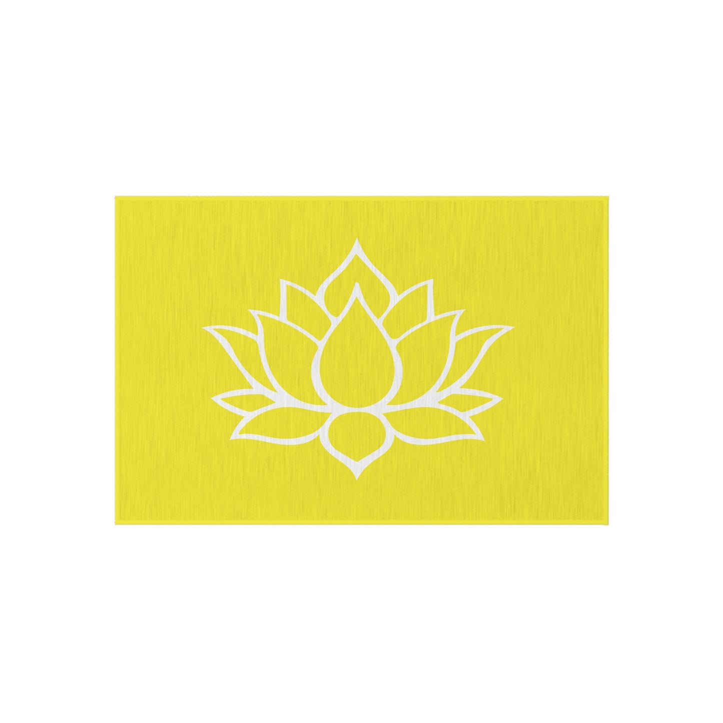 Zen Chenille Outdoor Rug with No-Skid Backing Cozy Lotus Blossom Outdoor Carpet Patio Decor Gazebo Rug Pool Area Decor Outdoor Kitchen Rug