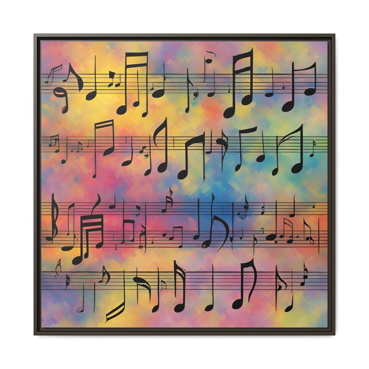 Modern Music-Themed Print Abstract Design Unique Framed Canvas Print Sheet Music Wall Art Music Lover Gift Decor 3 frame colors