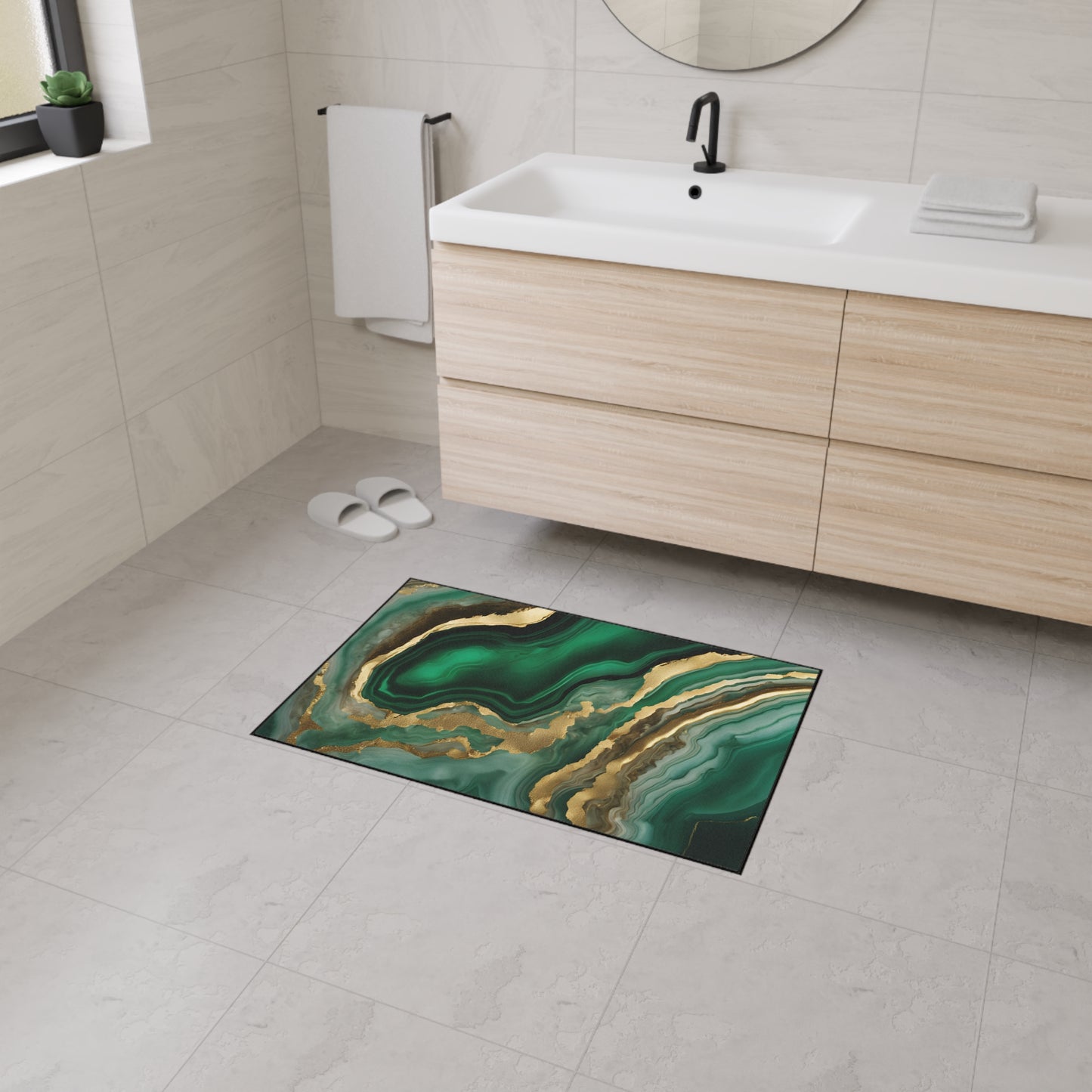 Decorative Heavy Duty Non-Slip Floor Mat Stylish Design Perfect for Entryway Kitchen Décor Garage Rug Coffee Bar Bathroom Floor Door Mat