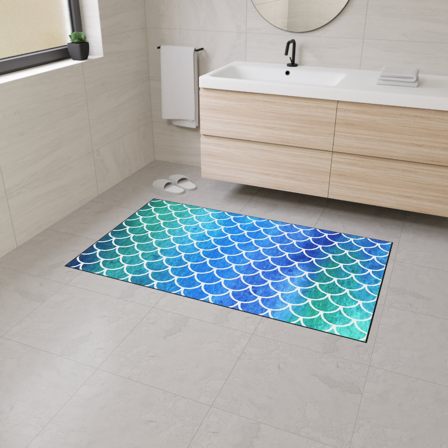 Decorative Heavy Duty Non-Slip Floor Mat Stylish Design Perfect for Entryway Kitchen Décor Beachy Rug Tropical Bathroom Floor Door Mat
