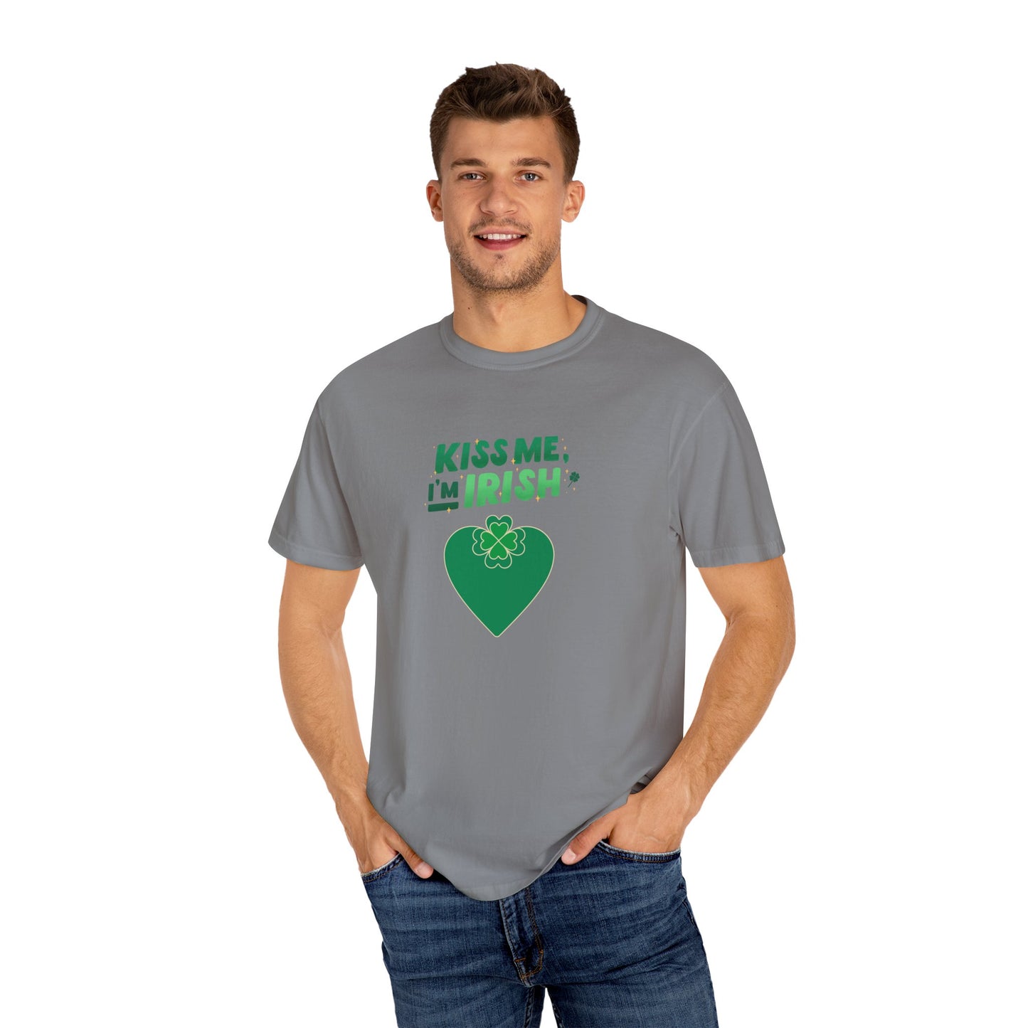 St. Patrick's Day T-Shirt Unisex Comfort Colors Relaxed Fit Garment-Dyed Tee 4 Leaf Clover Shirt Irish Themed Gift