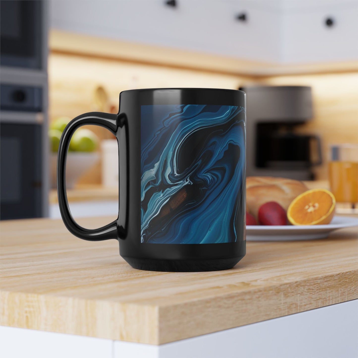 Ceramic Coffee Mug Wood-Inspired Image Nature Lover Ceramic Teacup Gardener Gift Colorful Unique Wave-look 15oz Ceramic Mug