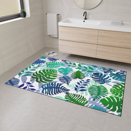 Decorative Heavy Duty Non-Slip Floor Mat Stylish Design Perfect for Entryway Kitchen Décor Beachy Hawaiian Rug Tropical Bathroom Floor