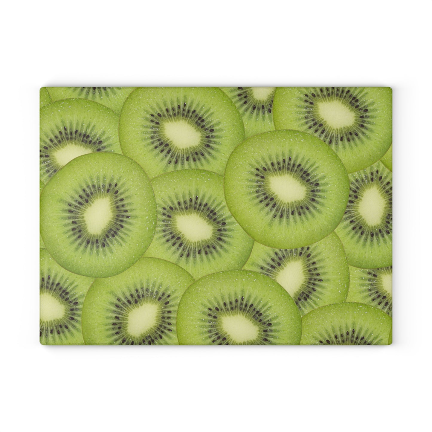 Kitchen Decor Glass Cutting Board Serving Tray with Kiwi Slices Design Cutting Board Gift for Home Cook Fun Citrus Charcuterie Board