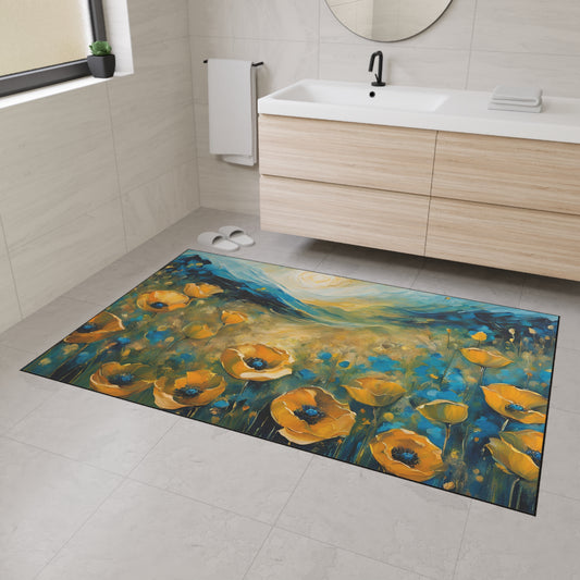 Decorative Heavy Duty Non-Slip Floor Mat Stylish Design Perfect for Entryway Kitchen Décor Garage Rug Coffee Bar Bathroom Floor Door Mat