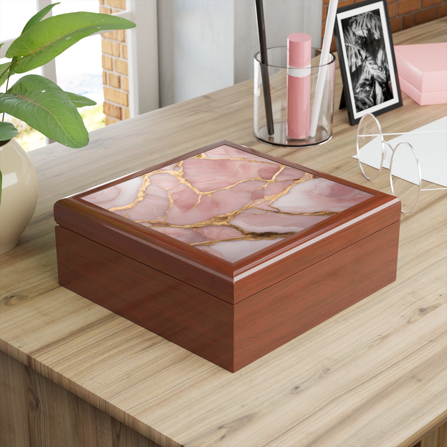 Unique Jewelry Box Trinket Box Bedroom Dresser Decor Vanity Gift Box - 3 colors to choose from