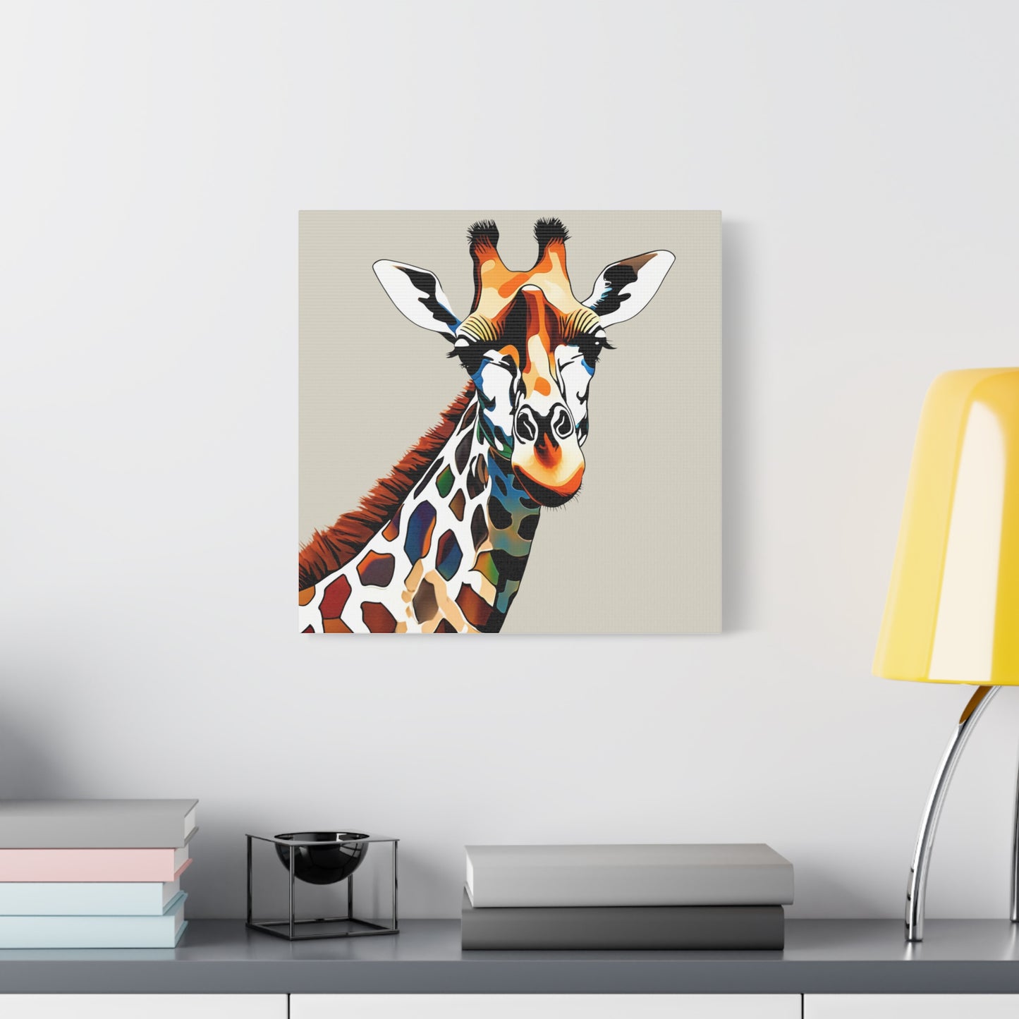 Giraffe Print Wall Art | Matte Canvas, Stretched, 1.25" | Modern Art | Animal Lover |