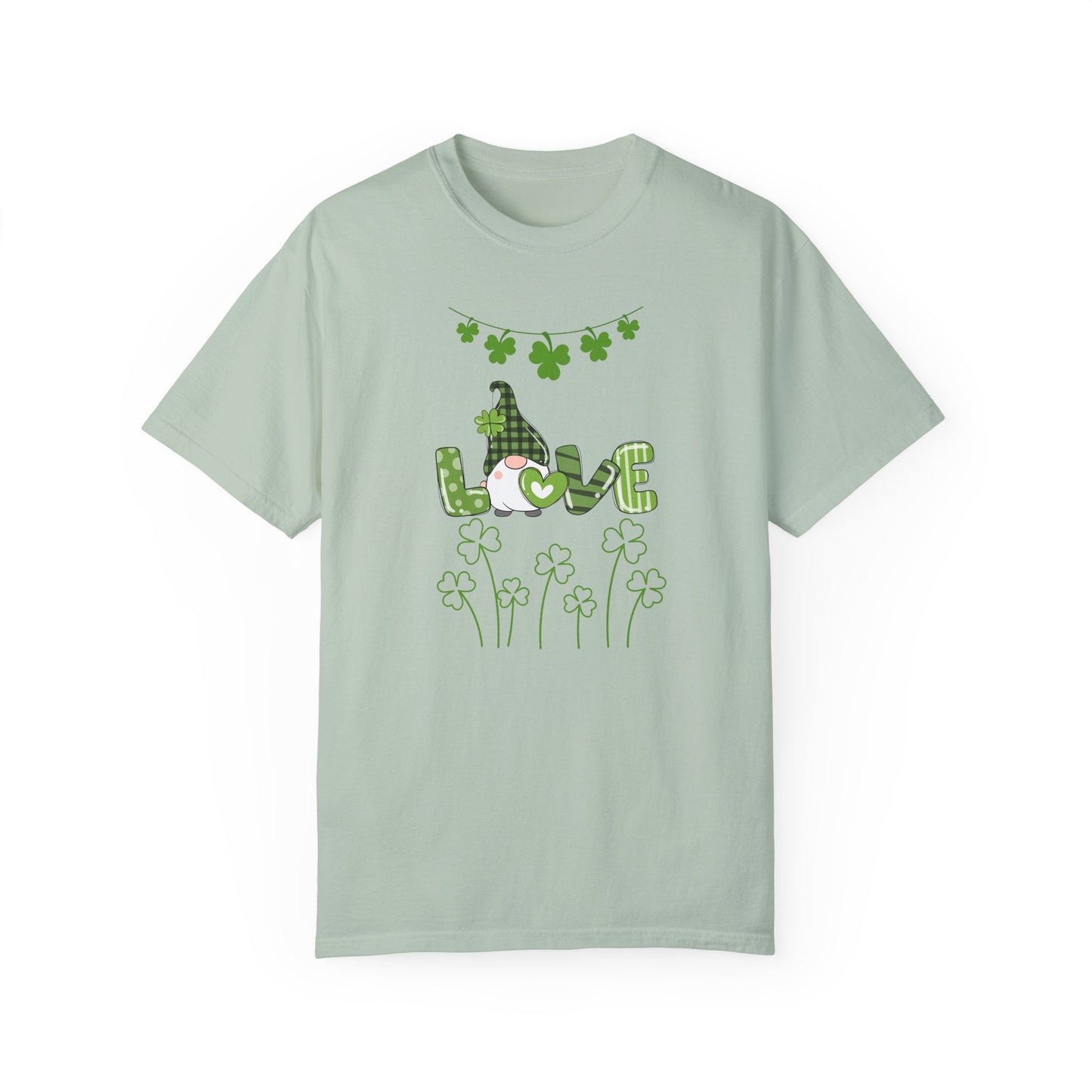 St. Patrick's Day T-Shirt Unisex Comfort Colors Relaxed Fit Garment-Dyed Tee 4 Leaf Clover Shirt Irish Themed Gift