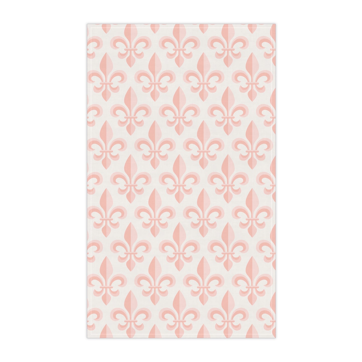 Fleur de Lis Kitchen Tea Towel Pastel Dish Towel Durable Hand Towel Gift for Flower Lover Whimsical Home Decor Kitchen Cotton Twill