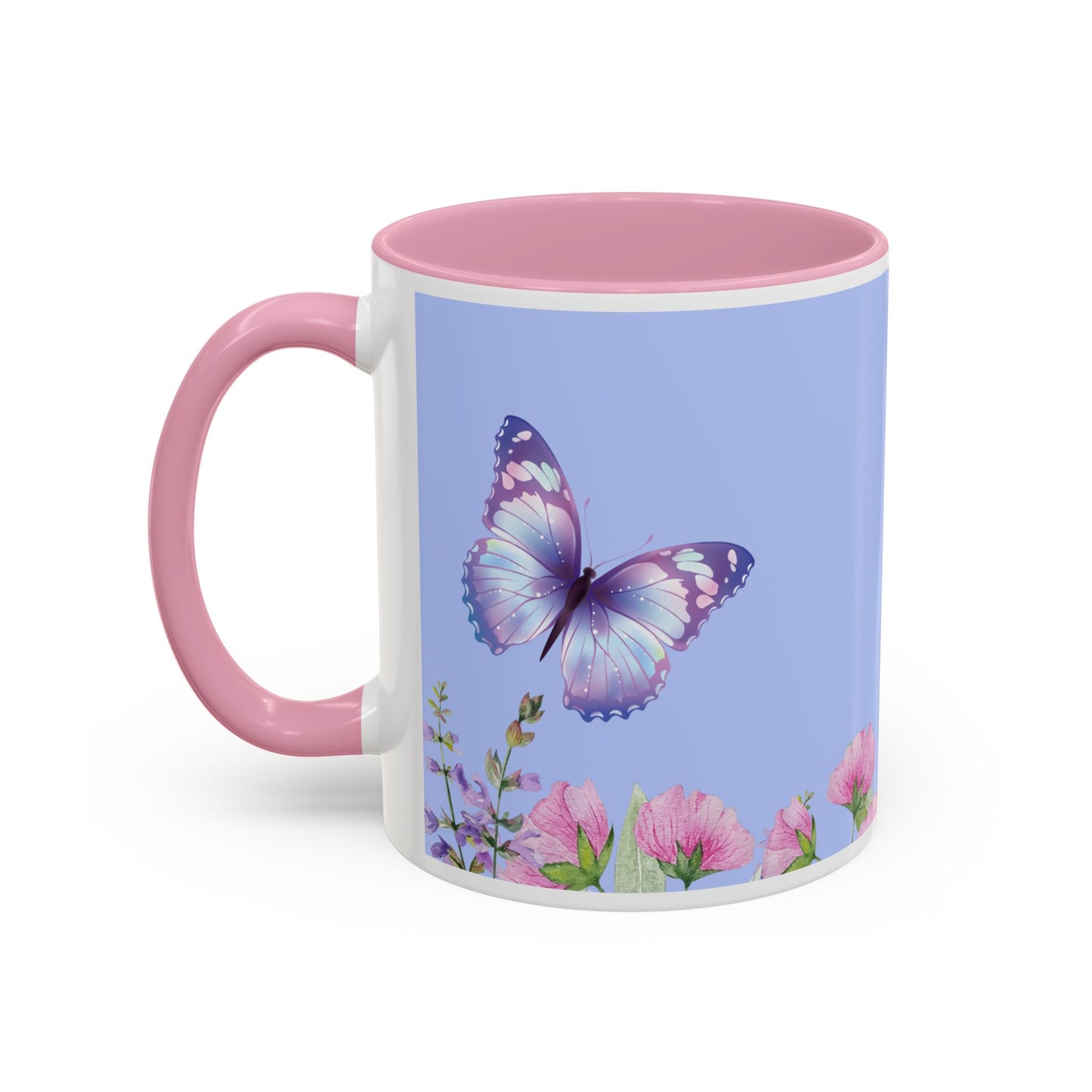 Butterfly Mug and Flowers Mug Butterfly Lover Gift Zen Garden Coffee Mug