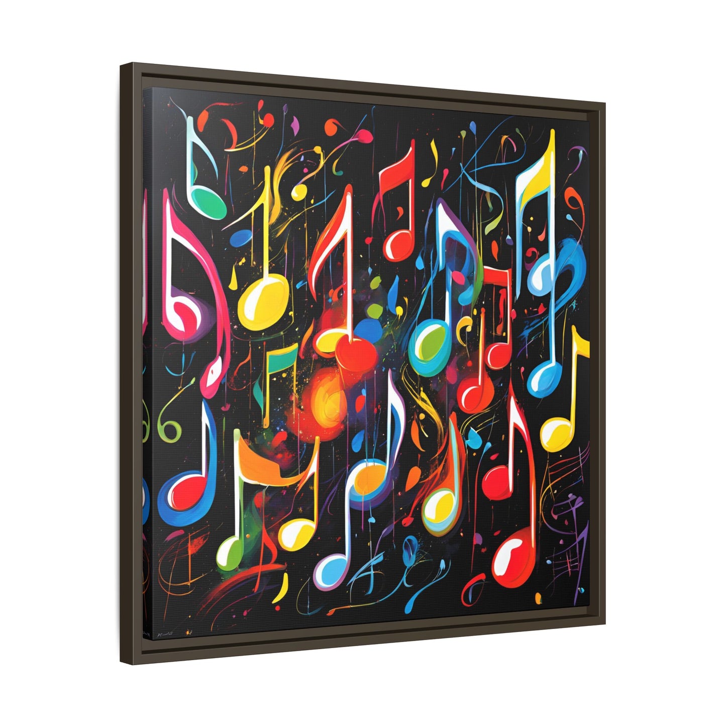 Modern Music-Themed Print Abstract Design Unique Framed Canvas Print Treble Clef Note Wall Art Music Lover Gift Decor 3 frame colors