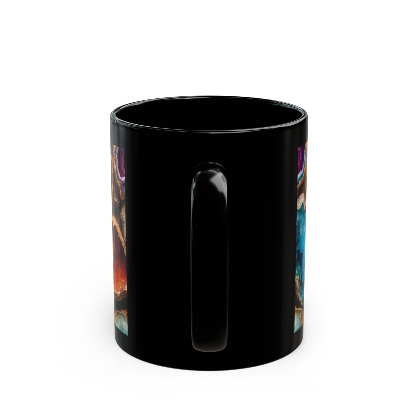 Colorful Amethyst Crystal Geode Design Coffee Tea Hot Chocolate Mug Boho Gift for Her Nature Lover Gift Rainbow Geology Rock Lover Gift