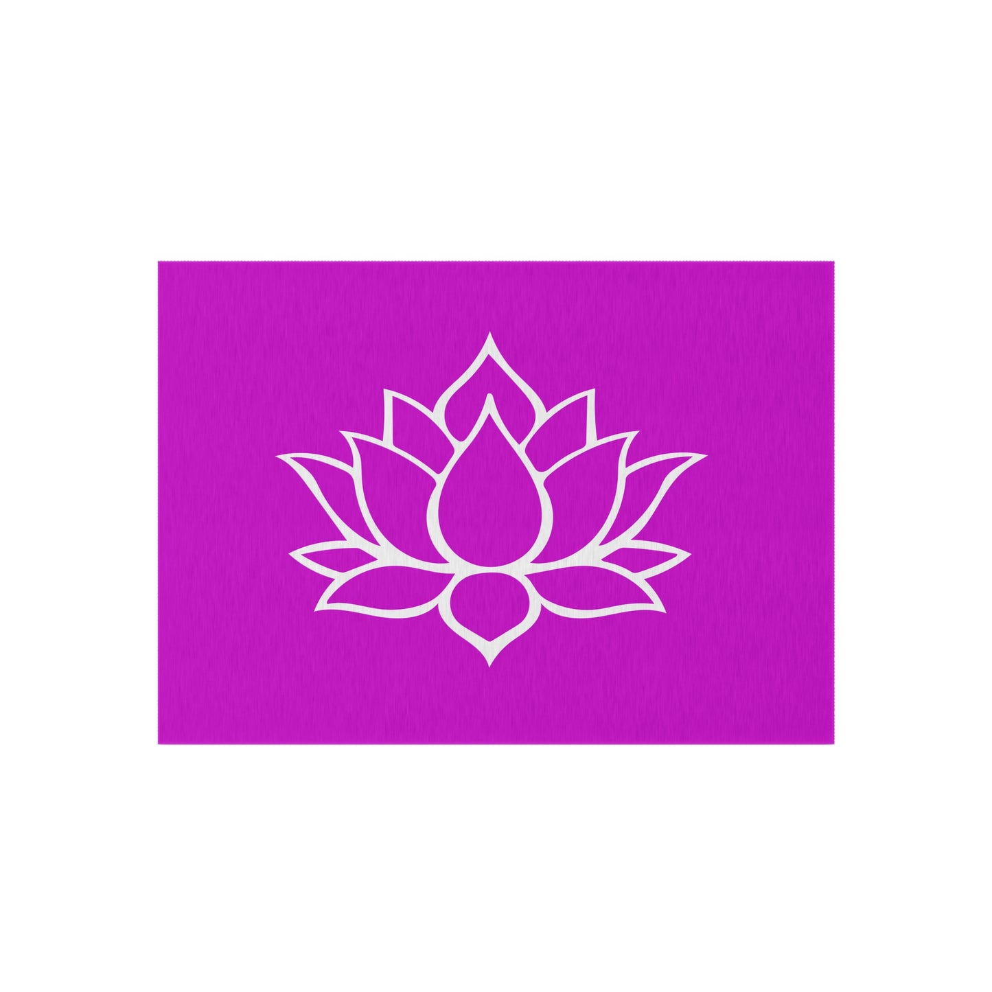 Zen Chenille Outdoor Rug with No-Skid Backing Cozy Outdoor Carpet Lotus Blossom Patio Decor Gazebo Rug Pool Area Decor Outdoor Kitchen Rug
