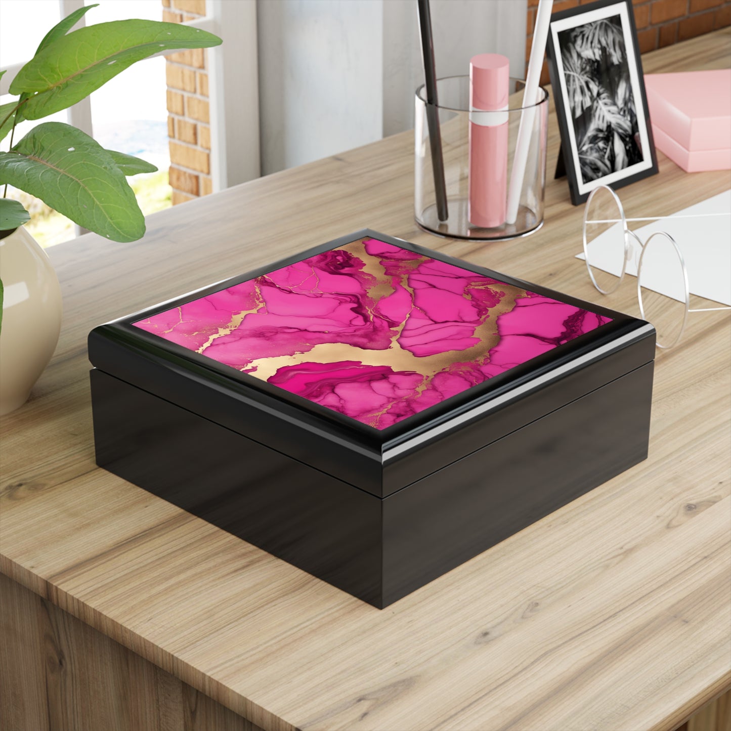 Unique Jewelry Box Trinket Box Bedroom Dresser Decor Vanity Gift Box - 3 colors to choose from