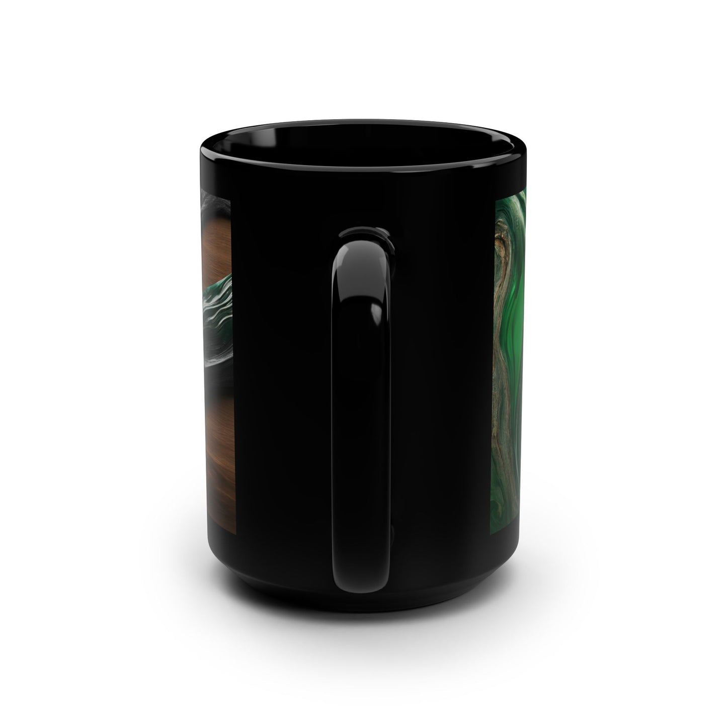 Ceramic Coffee Mug Wood-Inspired Image Nature Lover Ceramic Teacup Gardener Gift Colorful Unique Wave-look 15oz Ceramic Mug