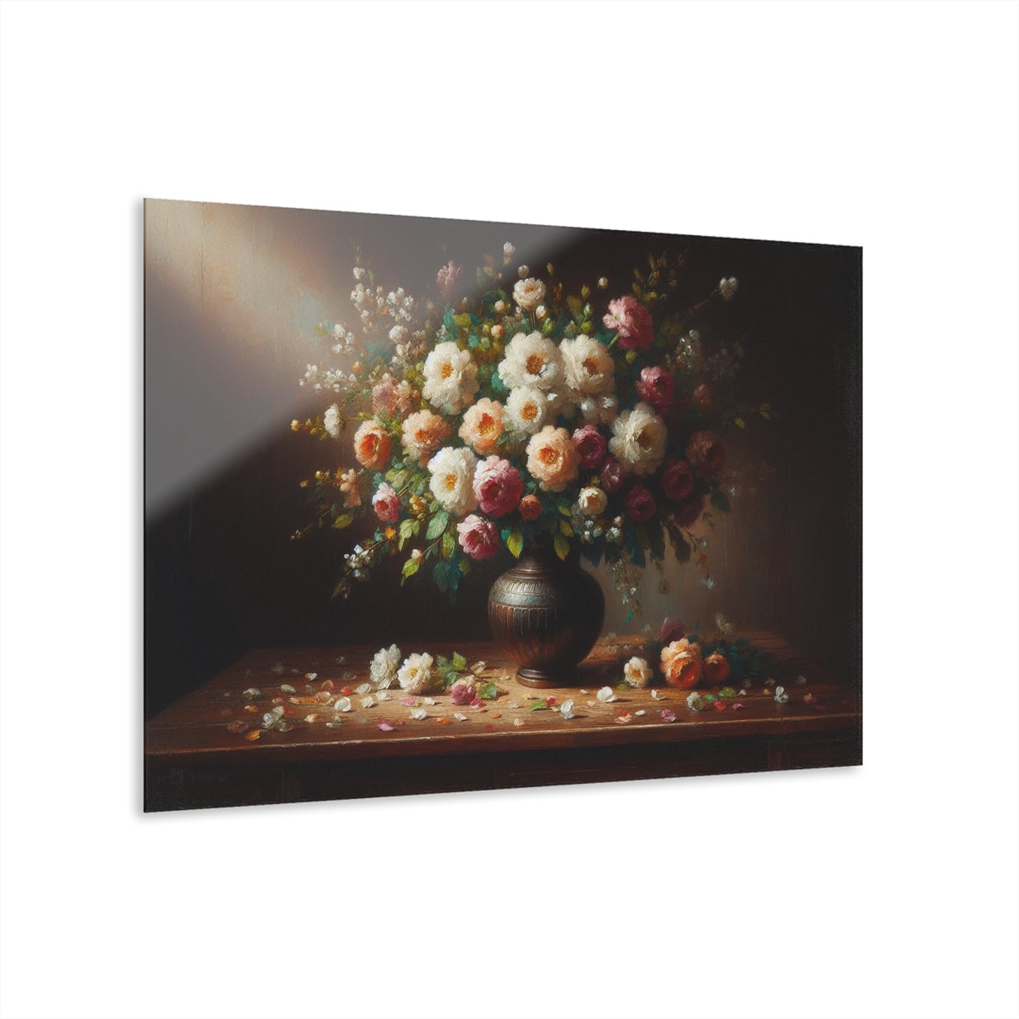 Large Floral Design Acrylic Print with French Cleat Nature Lover Wall Art Flower Lover Gift Poppy Flower Artwork Modern Garden Home Decor