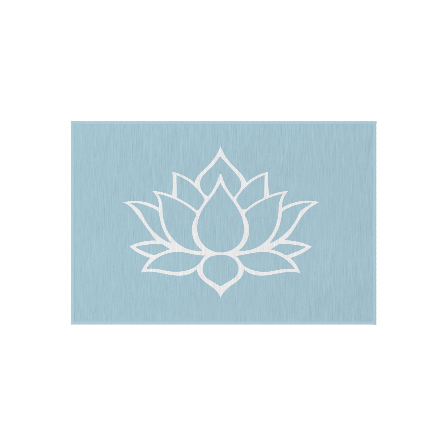 Zen Chenille Outdoor Rug with No-Skid Backing Cozy Lotus Blossom Outdoor Carpet Patio Decor Gazebo Rug Pool Area Decor Outdoor Kitchen Rug