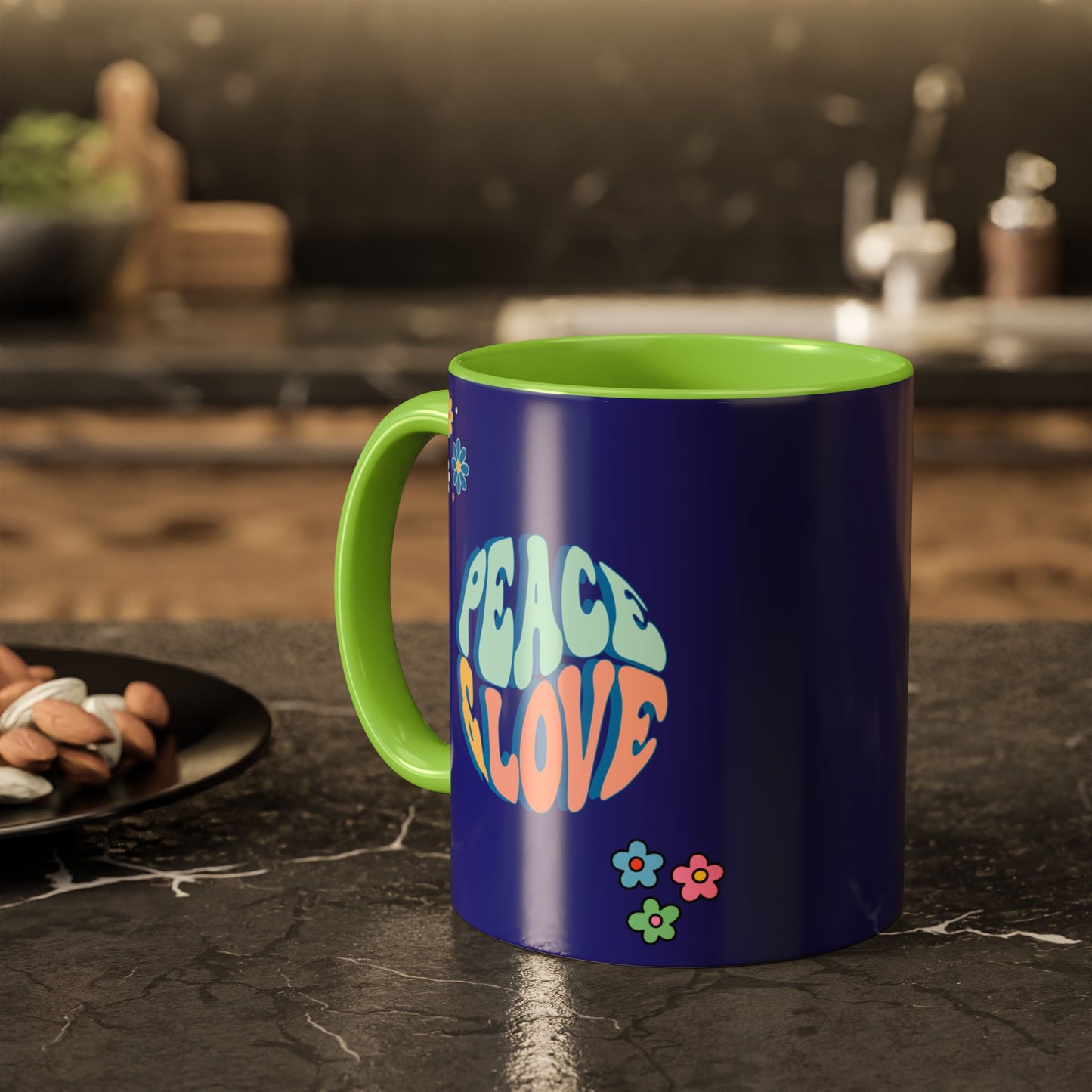 Peace and Love Mug | World Peace | Love and Friendship | Peaceful Harmony | Retro Vibe Gift
