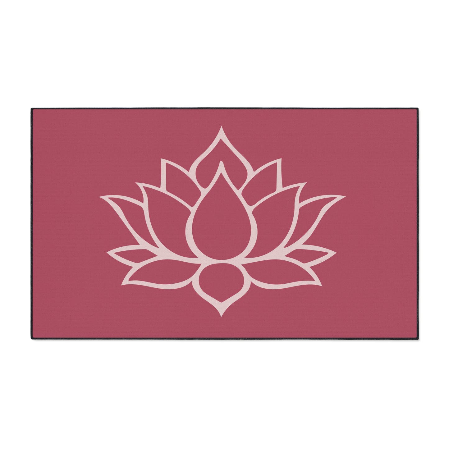 Decorative Heavy Duty Non-Slip Floor Mat Stylish Design Perfect for Entryway Kitchen Décor Lotus Blossom Floral Design Rug Bath Mat