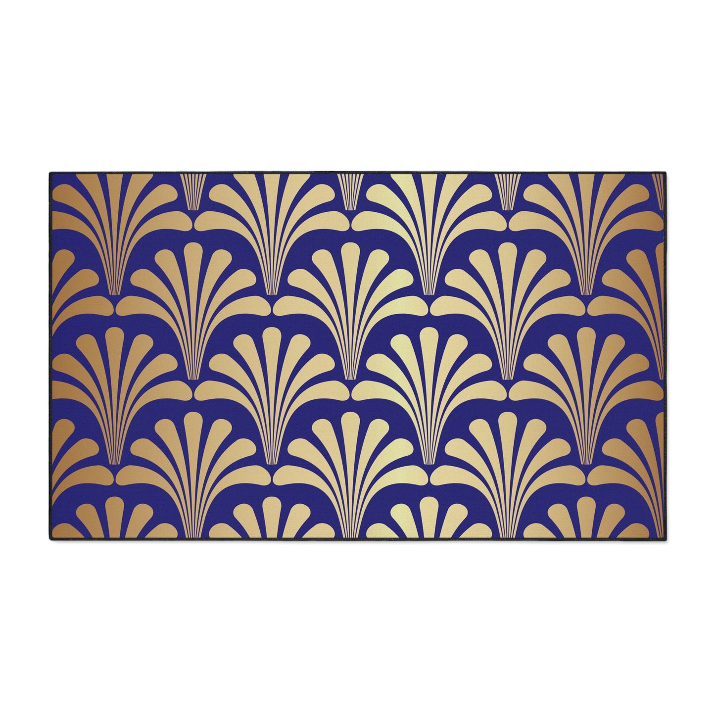 Decorative Heavy Duty Non-Slip Floor Mat Stylish Design Perfect for Entryway Kitchen Décor Blue Floral Geometric Design Rug Bathroom Mat