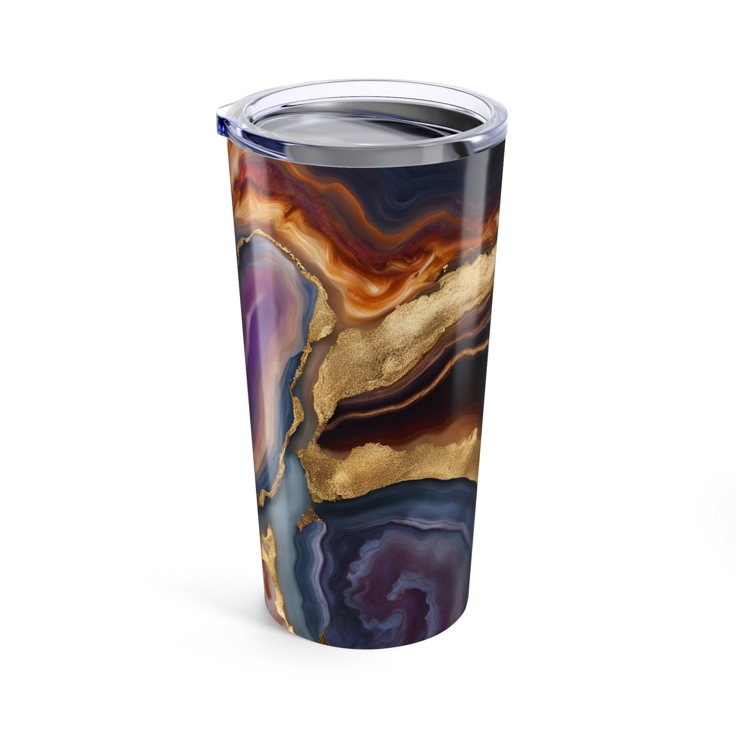 Colorful Agate Chalcedony Mineral Design 20 oz Tumbler Nature Lover Gift Geology Rock Lover Insulated Stainless Hot or Cold Tumbler