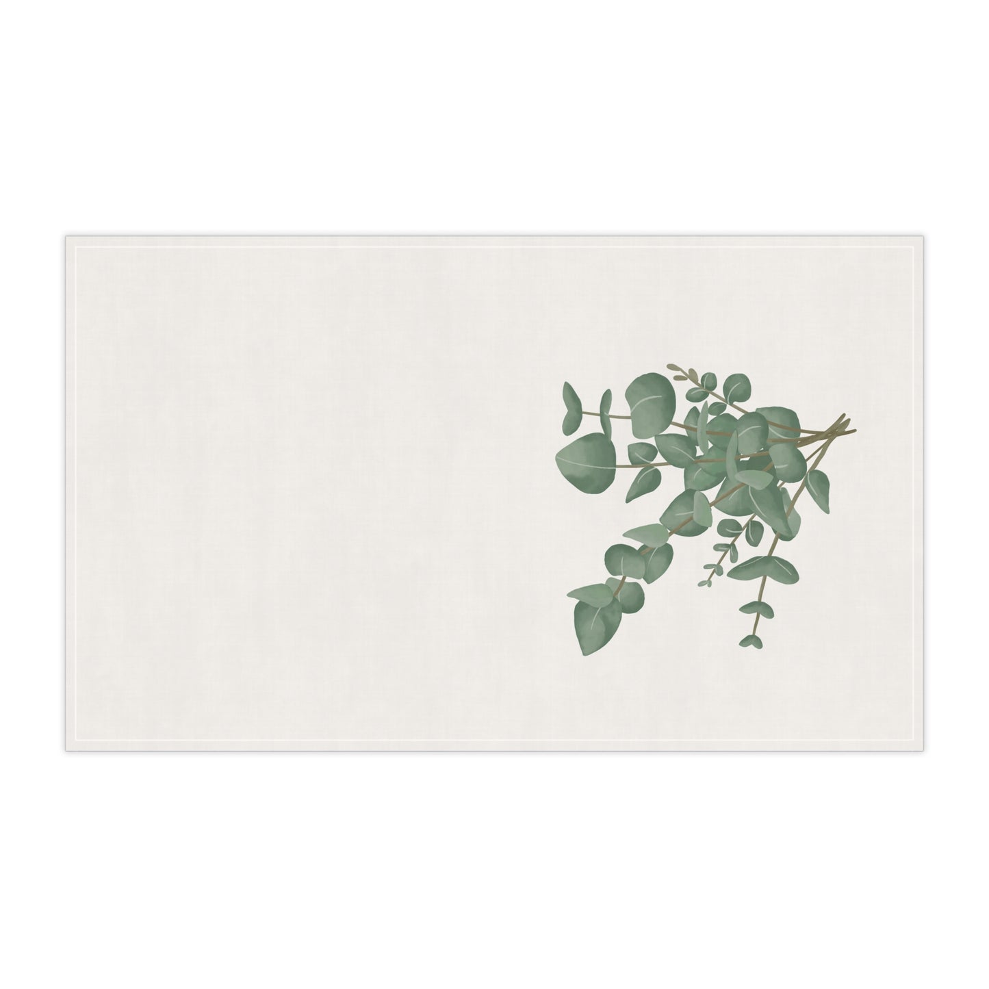 Eucalyptus Floral Pastel Kitchen Tea Towel Durable Hand Towel Gift for Flower Lover Whimsical Home Decor Decorative Kitchen Cotton Twill