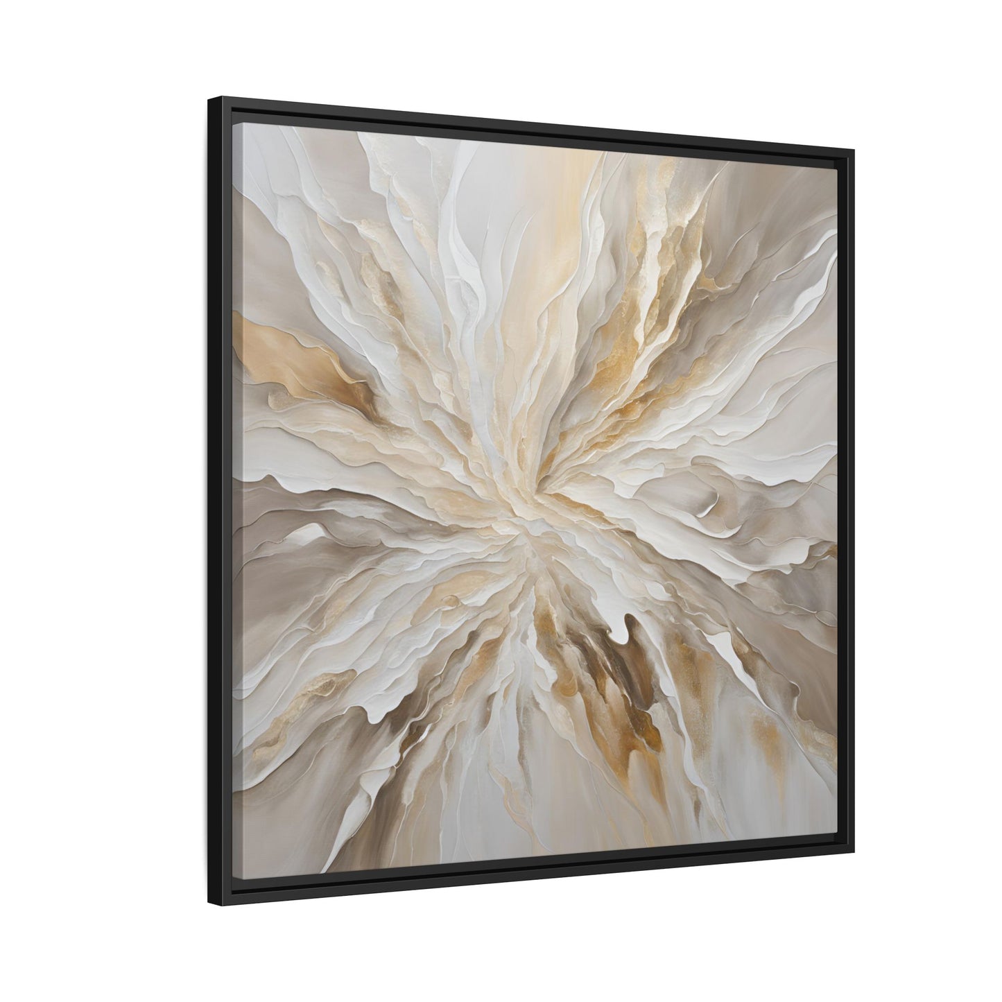 Modern Abstract Floral Design Unique Framed Canvas Wall Art Starburst Gift Nature Lover Gift Garden Lover Gift 3 frame colors