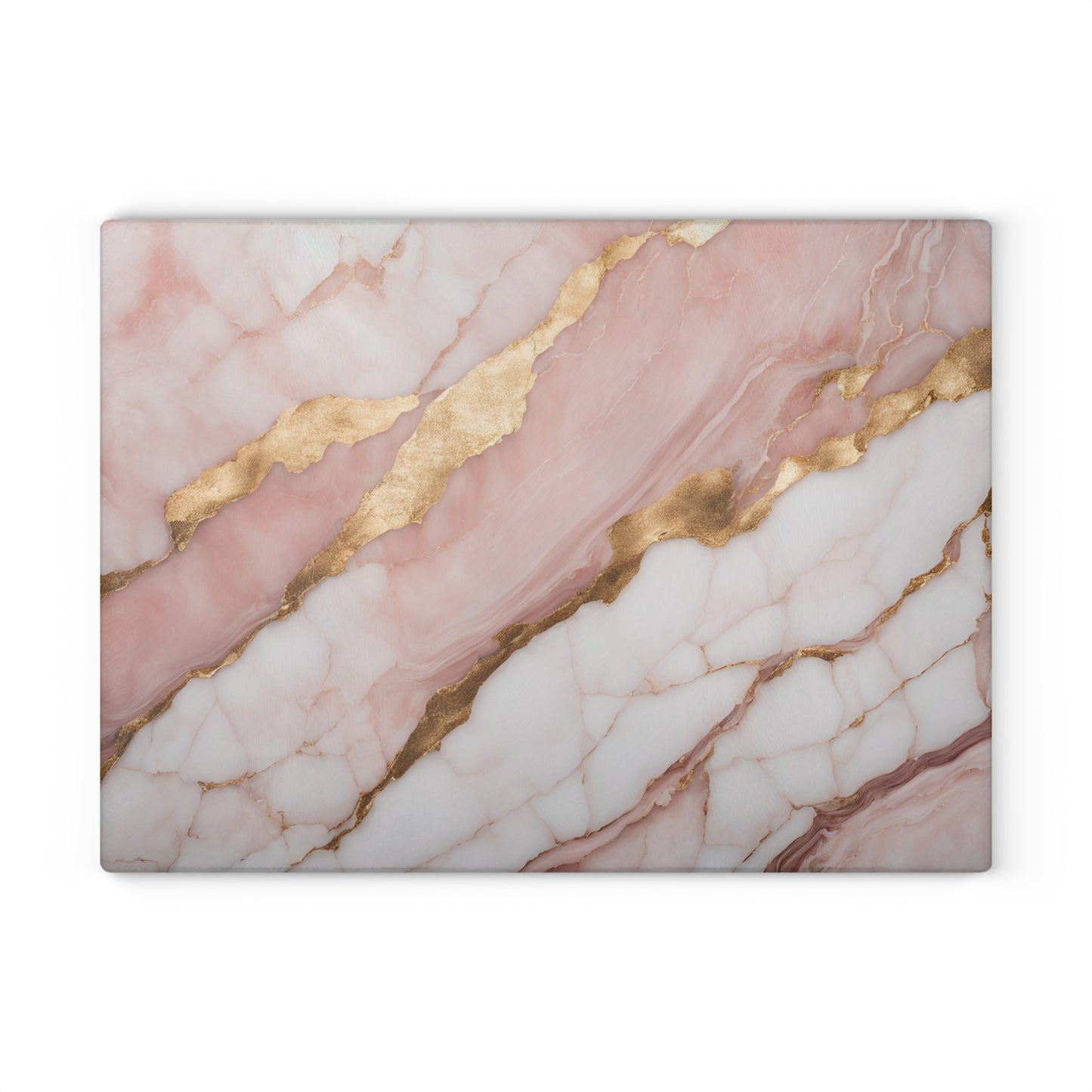 Kitchen Decor Glass Cutting Board Serving Tray with Quartz-look Design Cutting Board Gift for Home Cook Fun Marble-look Charcuterie Board