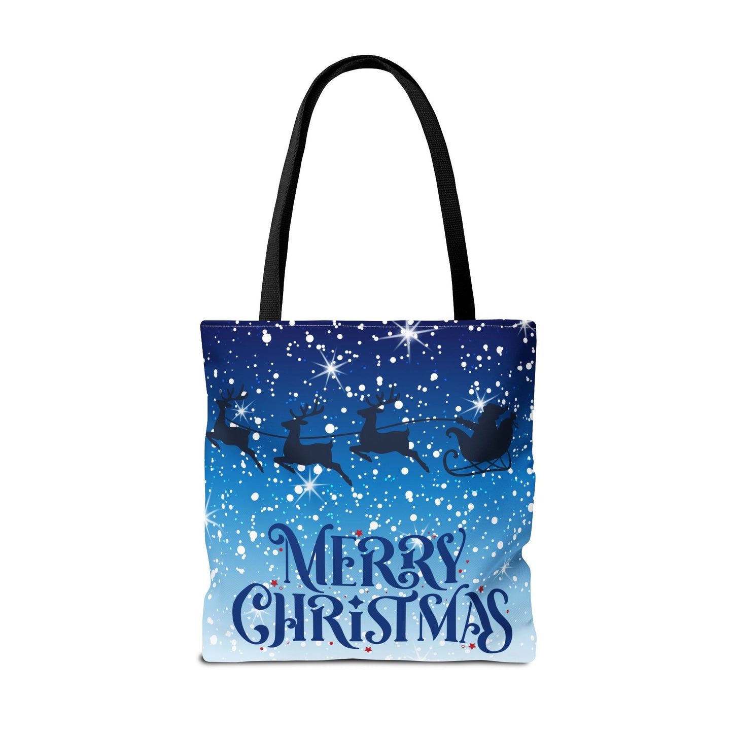 Santa Sleigh Merry Christmas Tote Bag Holiday Cheer Gift Winter Accessory Reusable Winter Shopping Bag Xmas Joy Gift Unisex Bag for Him Her