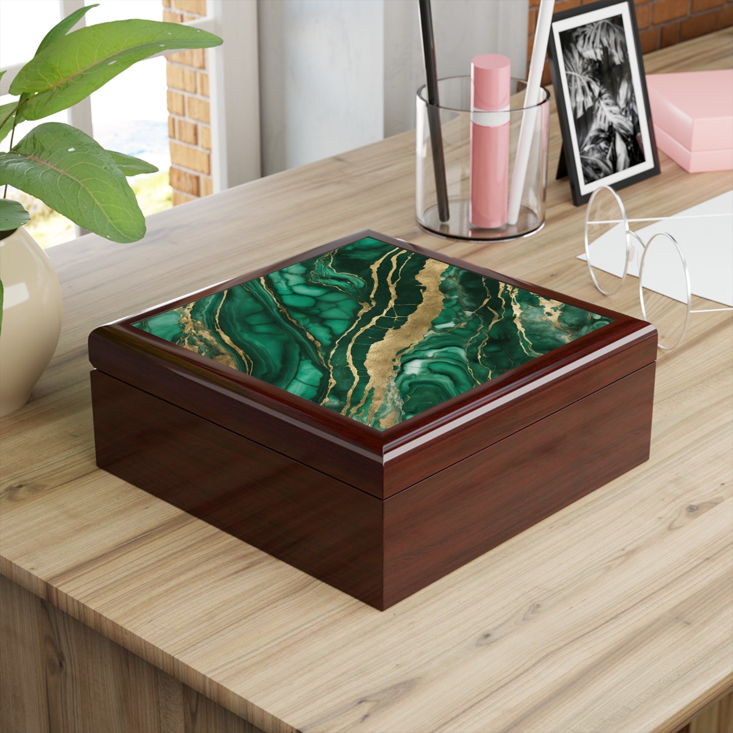 Unique Jewelry Box Trinket Box Bedroom Dresser Decor Vanity Gift Box - 3 colors to choose from