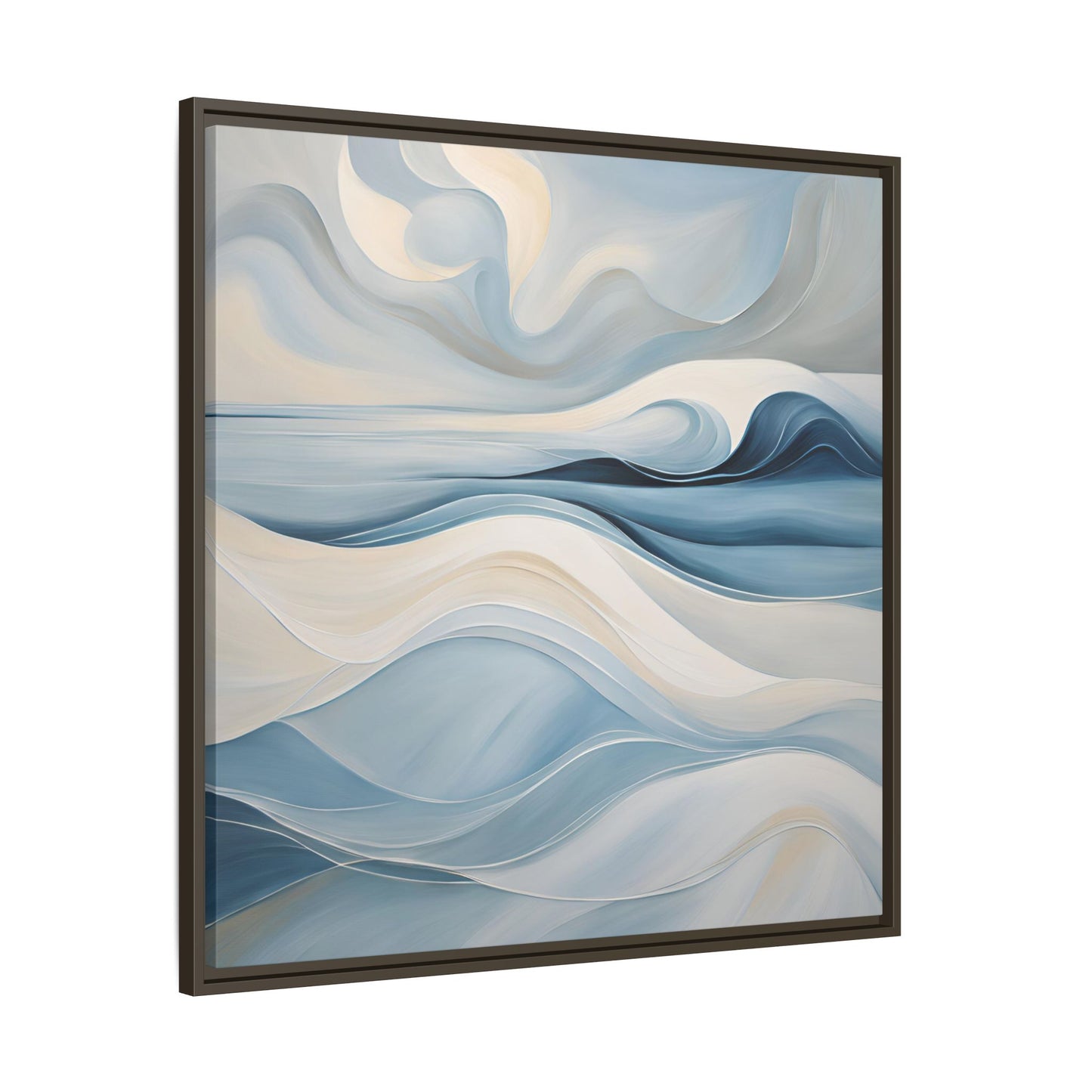 Modern Abstract Wave Design Unique Framed Canvas Wall Art Ocean Beach Gift Nature Lover Gift Underwater Sea Lover Gift 3 frame colors