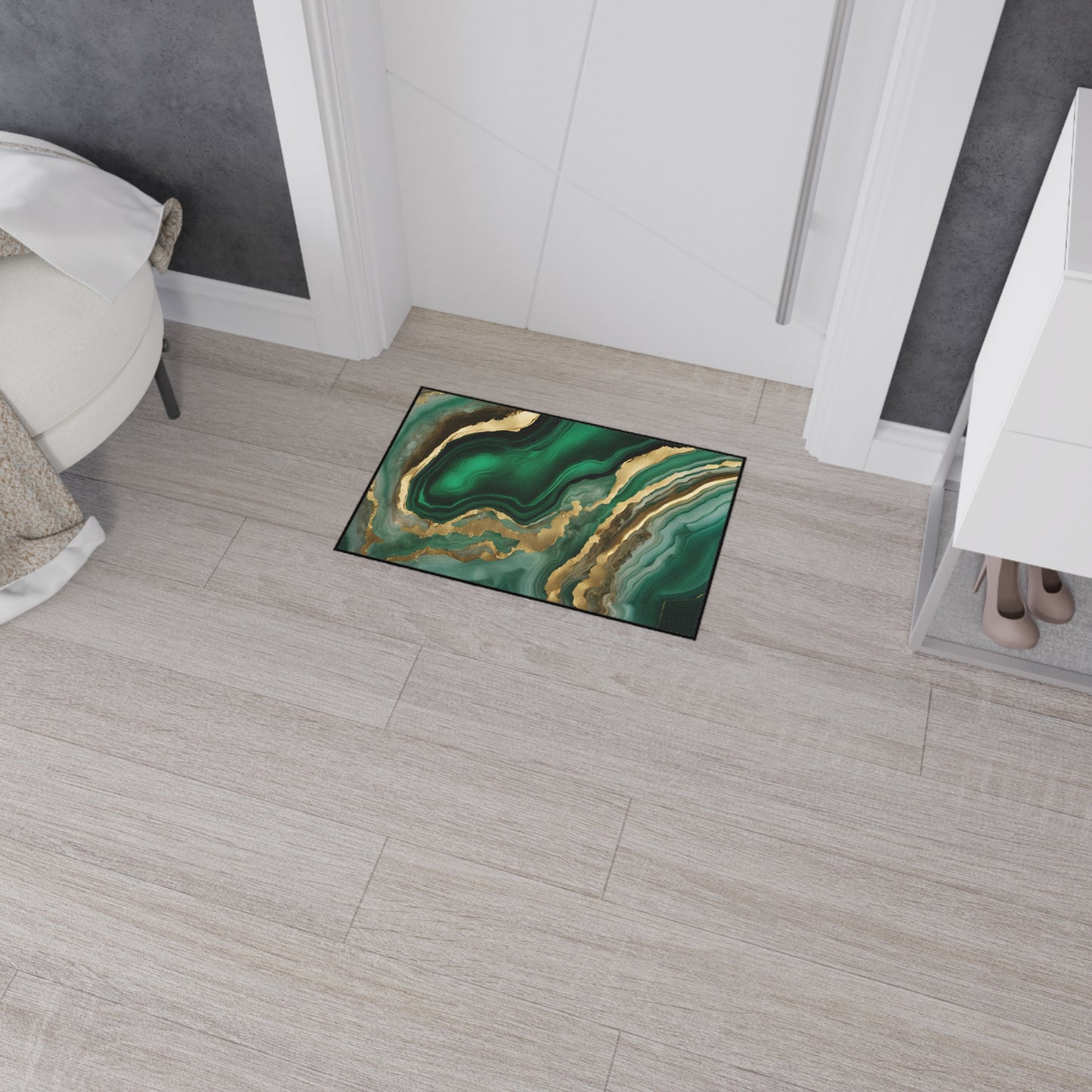 Decorative Heavy Duty Non-Slip Floor Mat Stylish Design Perfect for Entryway Kitchen Décor Garage Rug Coffee Bar Bathroom Floor Door Mat